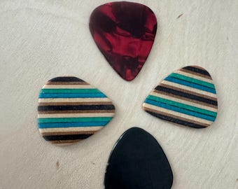 Recycled Skateboard Guitar Picks
