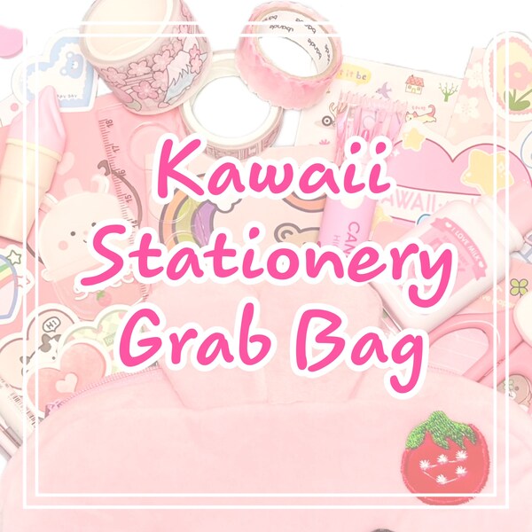 Kawaii Stationery Grab Bag | Cute Mystery Stationery Bundle | Japanese Stationary Set | Personalizable Blind Bag | Kawaii Gift Customizable