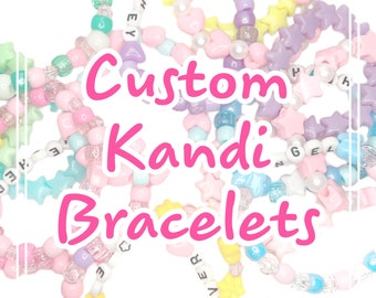Bracciale Kandi personalizzato: braccialetto Kawaii personalizzato