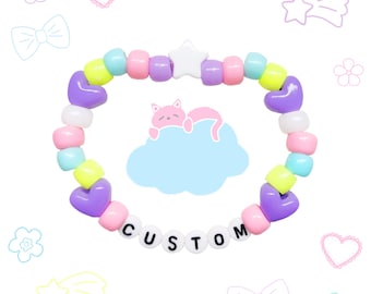 Pastel Kawaii Custom Name Kandi Bracelet