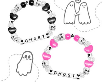Ghost Kandi Bracelet: Spooky Rave Accessories