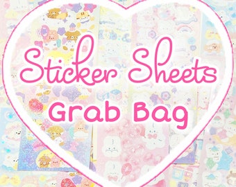 Kawaii Sticker Sheets Bundle: Pastel Scrapbooking Deco Photo Card Stickers Set