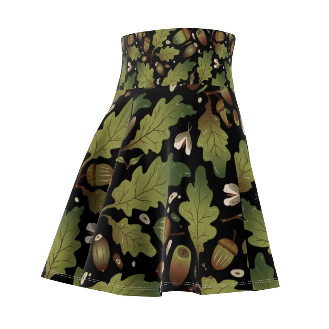 Leaves Women's Skater Skirt Plants botanical illustration Etsy