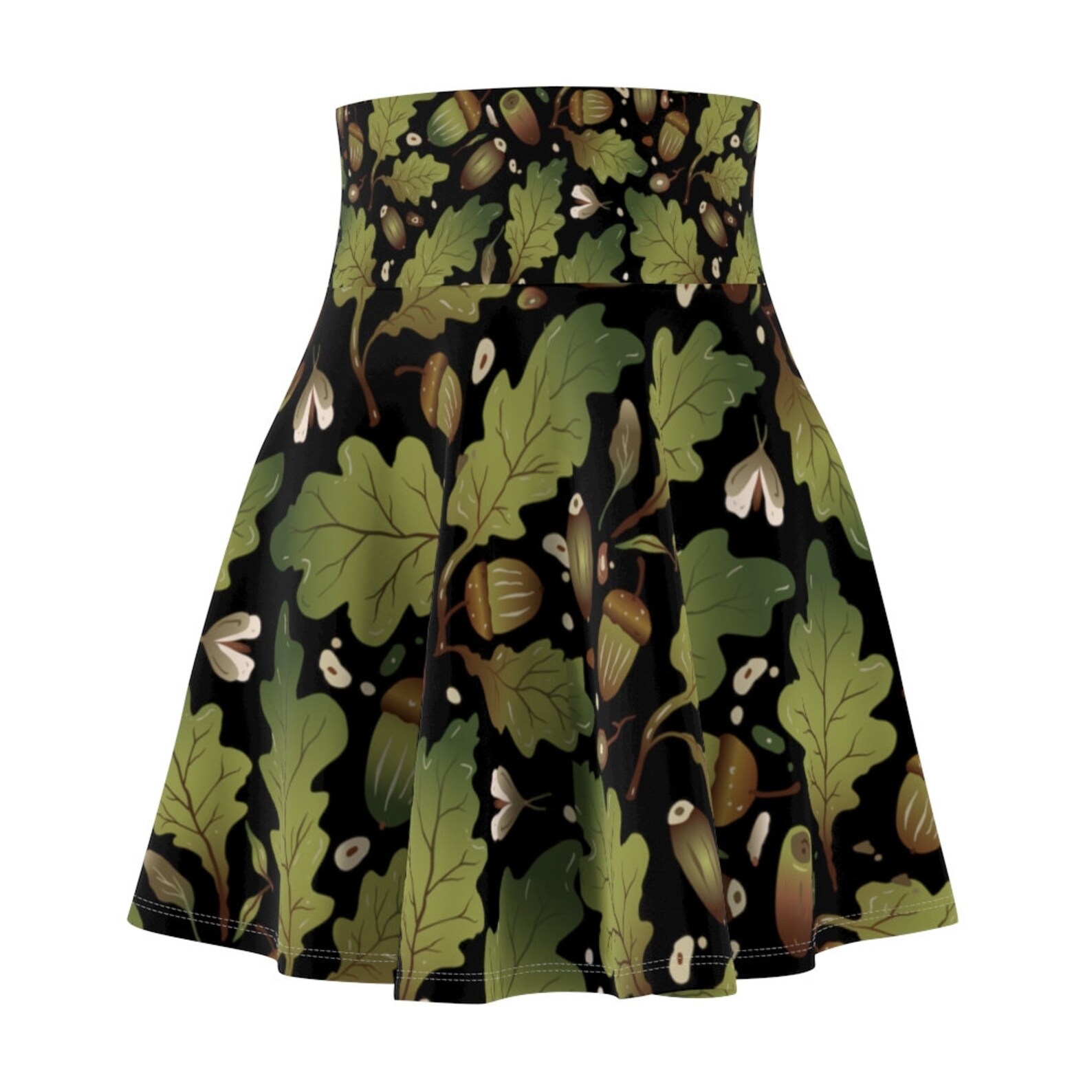 Leaves Women's Skater Skirt Plants botanical illustration Etsy