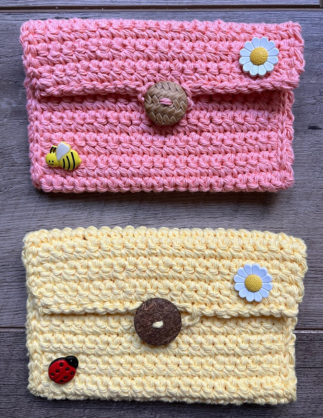 Crochet Pouch Card Holder, Crochet Wallet, Gift Card Holder, Jewelry