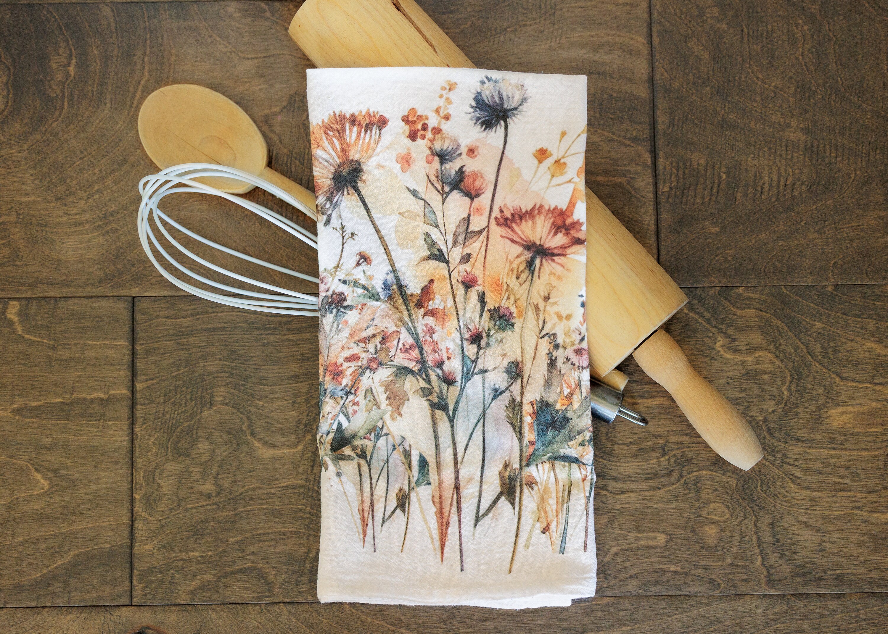 Style In Print Custom Decor Flour Kitchen Towels Daisy Vintage Look B  Botanical & Flowers Botanical & Flowers Flowers Cleaning Supplies Dish  Towels