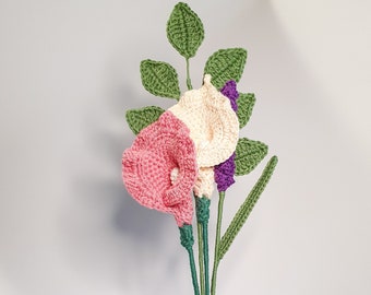 Blumenstrauß gehäkelt | gehäkelter Strauß Blumen | Geburtstagsgeschenkidee Freunde | Abschiedsgeschenk Kollegen