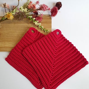 Crocheted pot holders different colors 1pair Gift idea Rot
