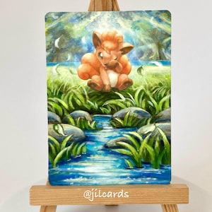 Vulpix bemalte Pokémon-Karte, veränderte Pokemon-Karte
