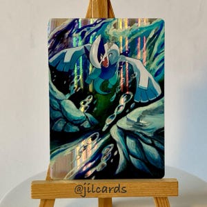 Carta Pokémon dipinta Lugia Holo, carta Pokémon modificata