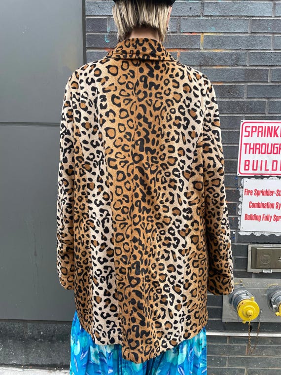 Reversible Leopard Print Overcoat - image 4