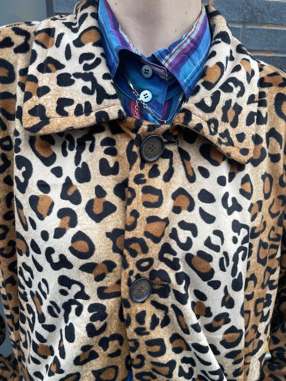 Reversible Leopard Print Overcoat - image 2