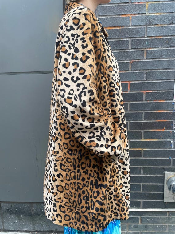 Reversible Leopard Print Overcoat - image 5
