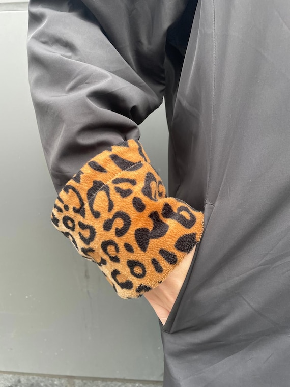 Reversible Leopard Print Overcoat - image 9