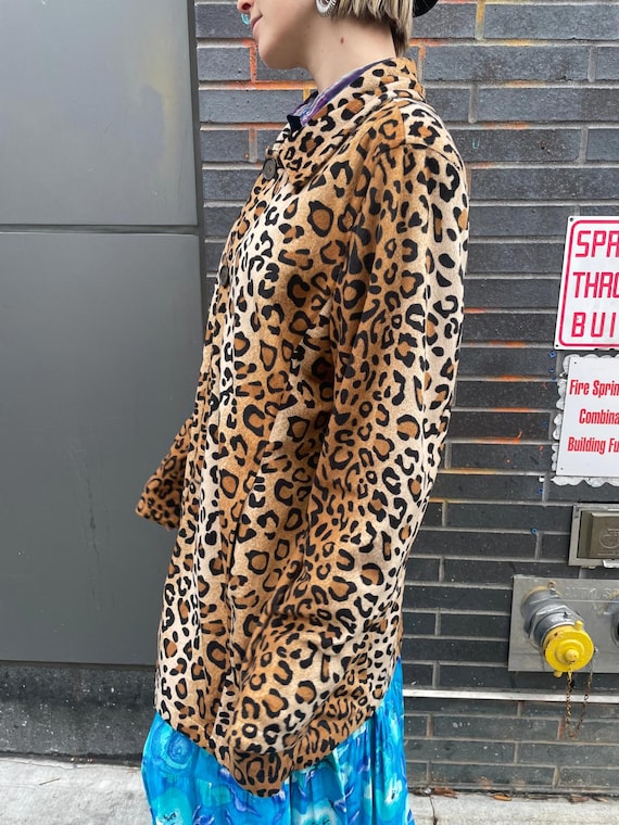 Reversible Leopard Print Overcoat - image 3