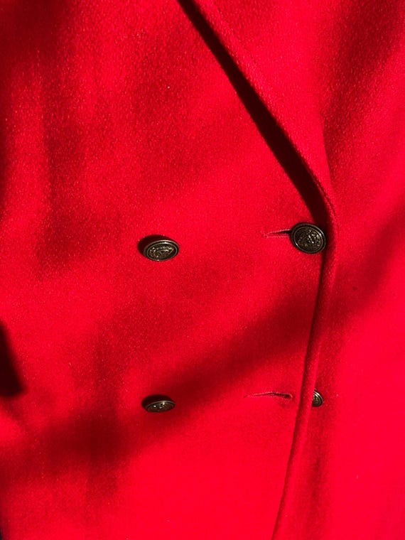 Red Wool Doublebreasted Overcoat - image 6