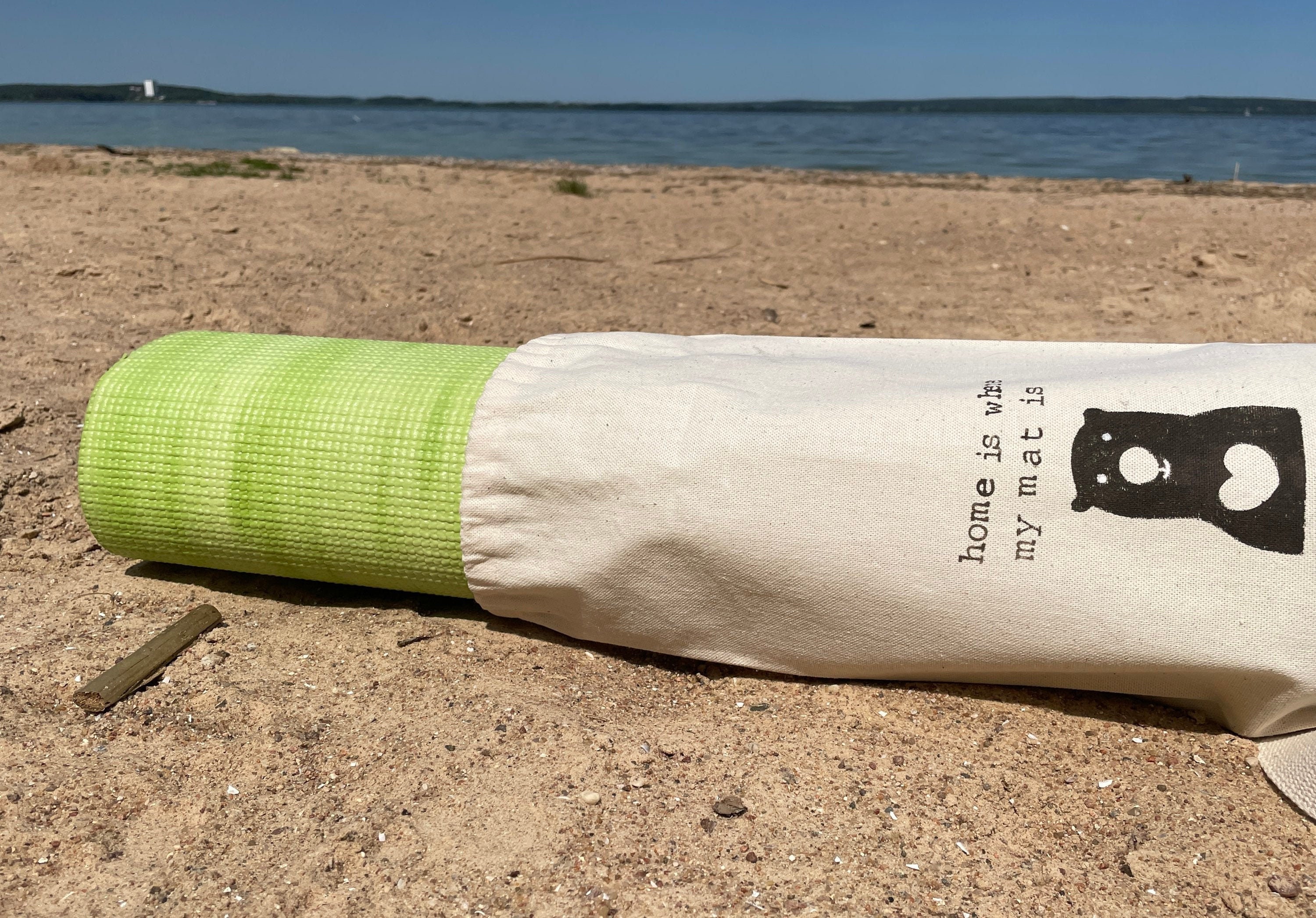 Eco yoga mat bag. Custom sustainable reusable mat holder. Etsy