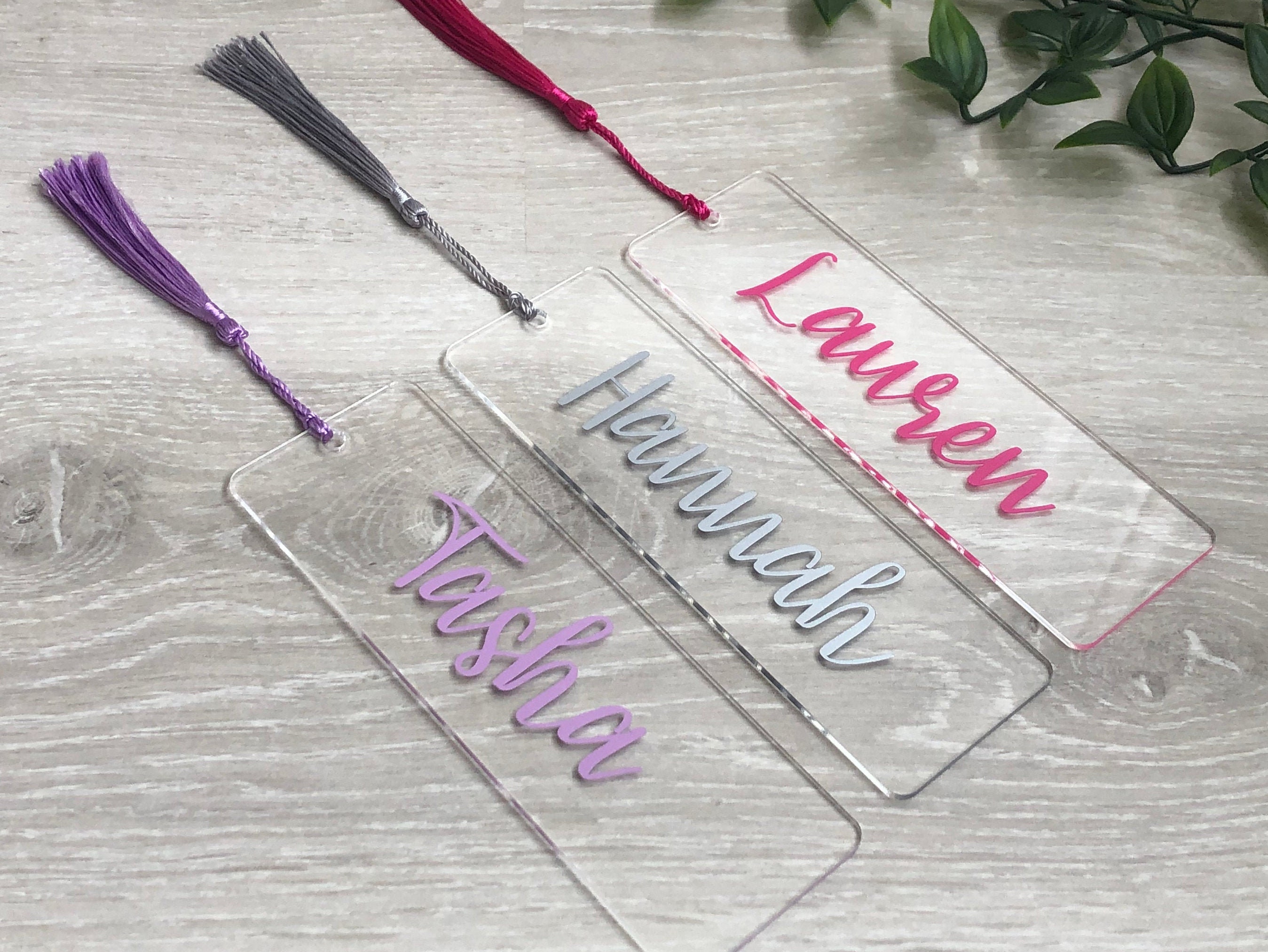 Personalised Bookmark Clear Acrylic Bookmark Acrylic Etsy
