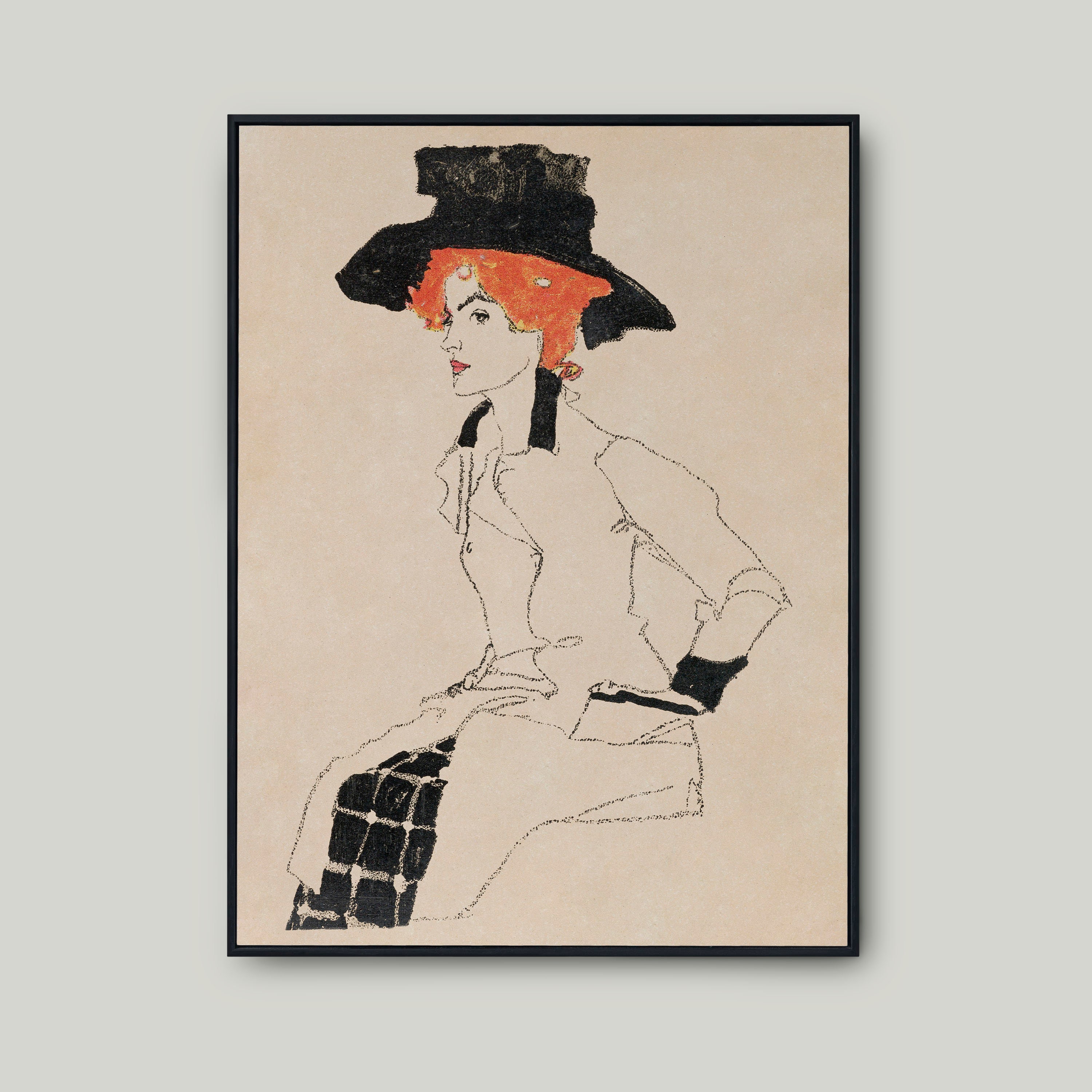 Egon Schiele Portrait of a Woman Modernist Expressionism