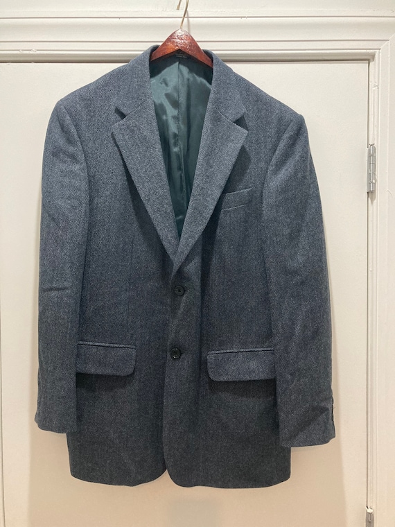 Blue Tweed Wool Jacket