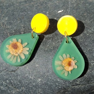 Silicone Hypoallergenic Earrings &quot;Flowery Daisy Seduction&quot;