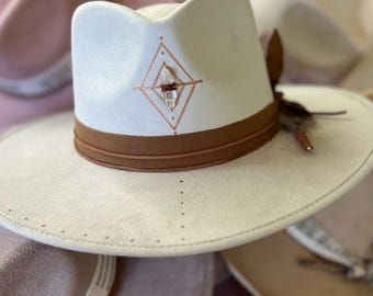Cappello Fedora fatto a mano Aho Love Tulum