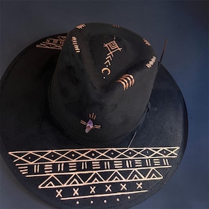 Black Fedora Hat With Moon - Etsy display picture 2