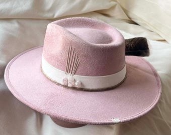 Cappello Fedora Boho Rose Spirit fatto a mano