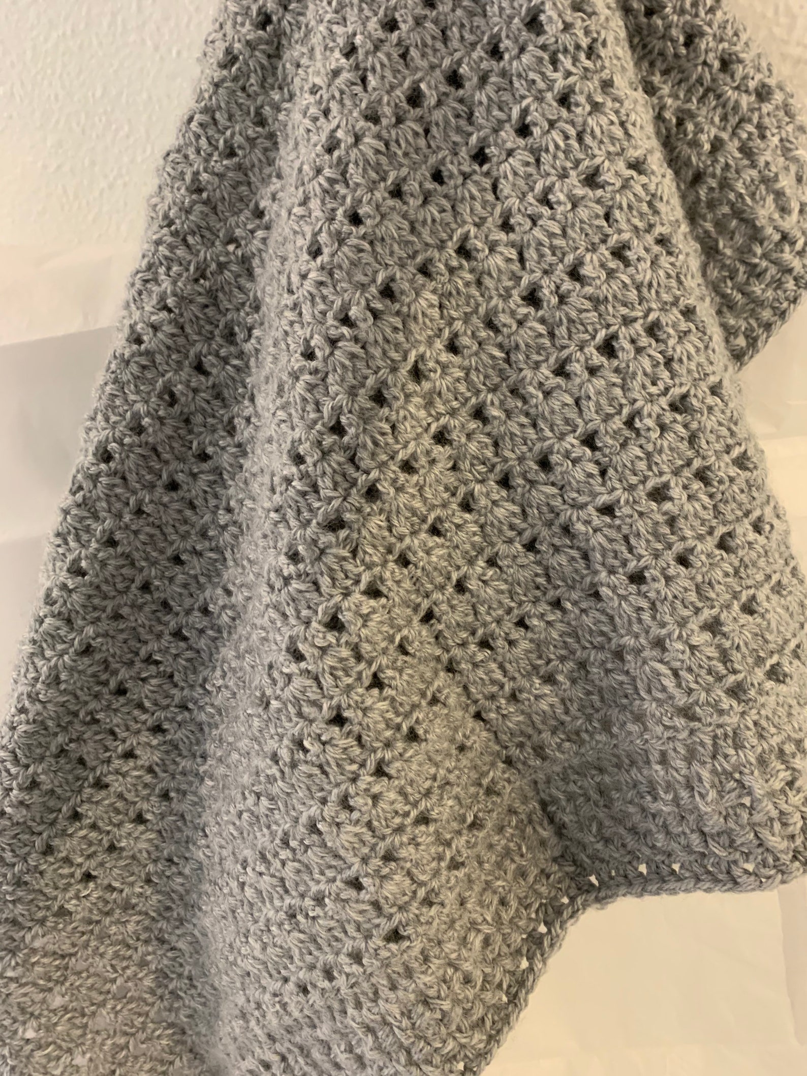 Crochet Baby Blanket in Waffle Pattern Etsy