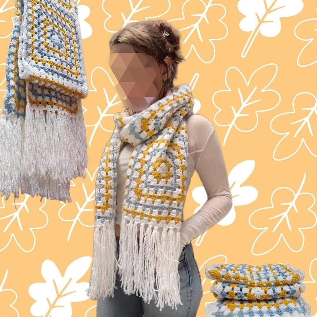 Snood - tour de cou femme gris mélangés en laine acrylique taille unique -  tricot : accessoires-femme par lydie-creativ