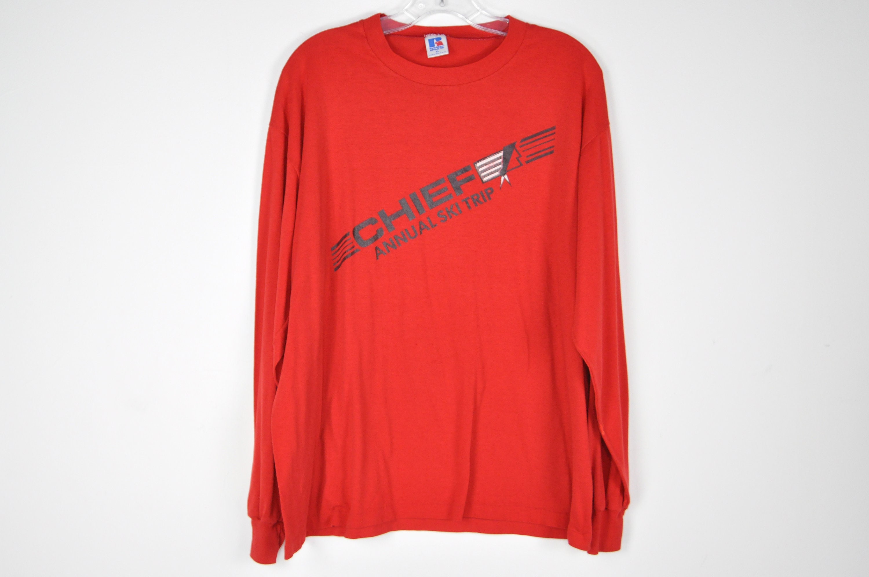 ヴィンテージ スキー グラフィック ロングスリーブ Tシャツ - 90年代 