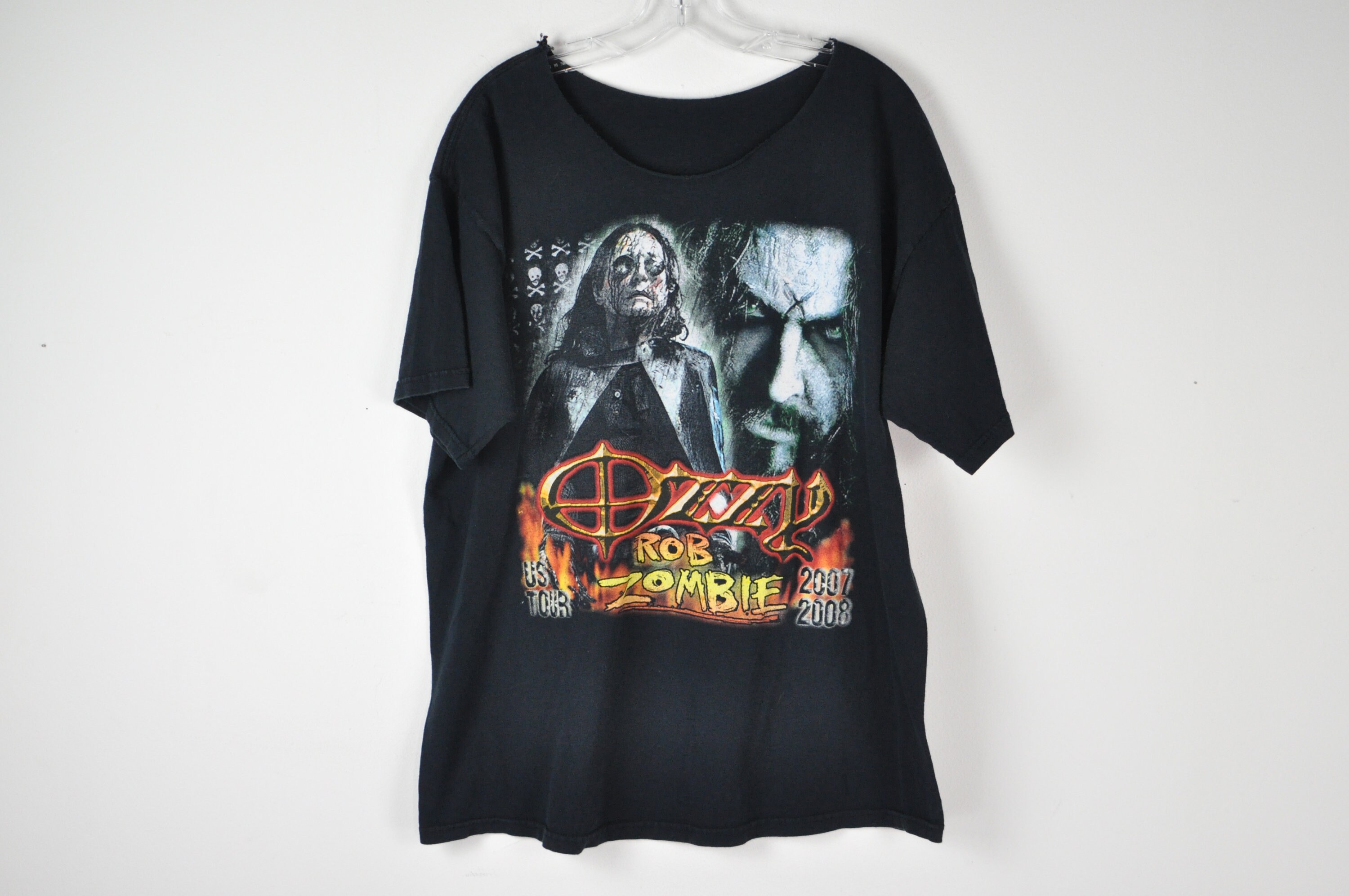 Vintage Ozzy Osbourne Rob Zombie Tour T Shirt XL Mens Night