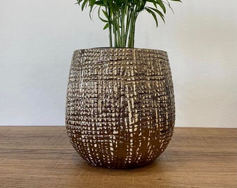 Bronze Textured Ceramic Plant Pot