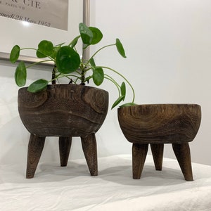 Real Wood Bowls and Round Rimmed Tray