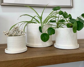 Ceramic Planter Pots with Saucers