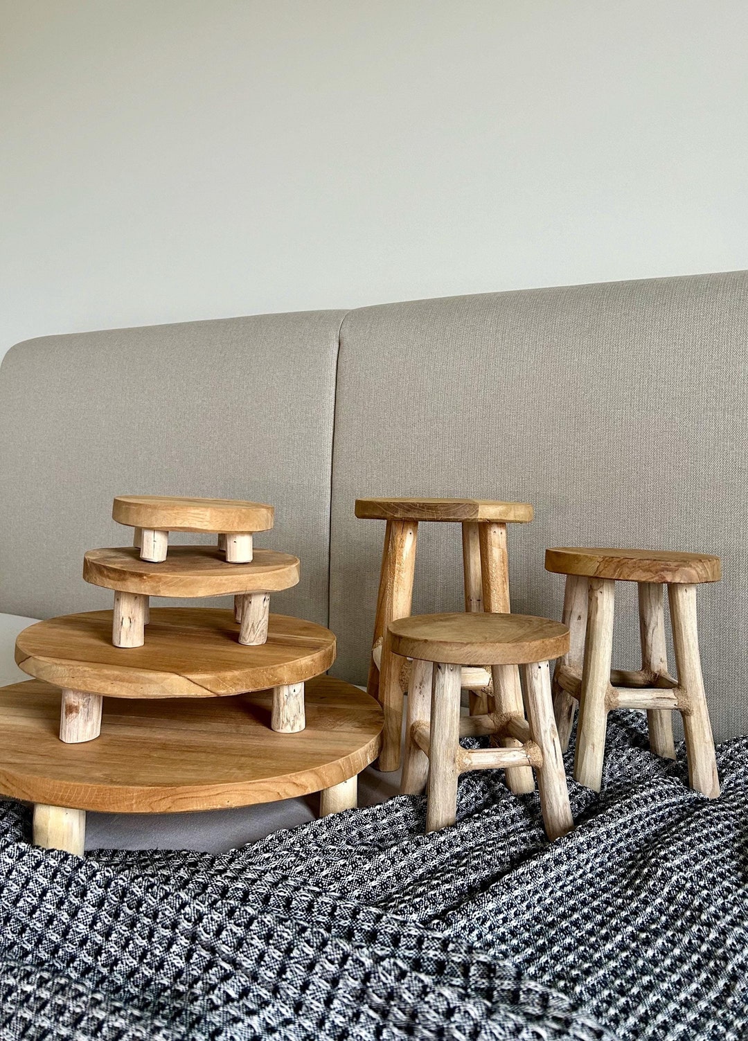 Bronzed Teak Wooden Risers/home Decor/indoor/riser /plant Holder ...