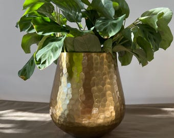 NUPTIO Vaso Fiori Centrotavola Oro: 6 Pezzi 10cm Metallo Coste Vasi Decorativo per Natale Matrimonio Centro Tavola Moderno - Piccoli Vasi Dorati Piante Interno Esterno Davanzale