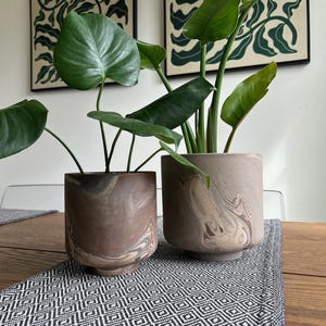 Keramische bloempot Chocolate Swirl - DSTUDIOhome Tint Ceramics