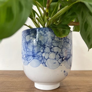 Watercolour Blue Ceramic Plant Pots image 6