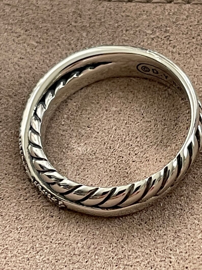 David Yurman Petite Pave Diamond Crossover Ring - Etsy