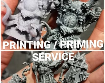 Miniature Printing / Priming service - Custom Print Service / 4K Ultra HD / Highlited By Hand / Extreme Detail / Easier to Paint / RPG UK