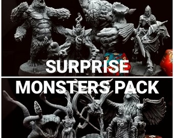 Surprise Monsters Pack - RPG Miniatures UK - 4K Auflösung / Hohe Qualität und Wert - Von Hand hervorgehoben - Versand am nächsten Tag