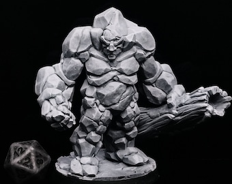 Rock Giant - 3D print Miniature | 4K High Resolution | Highlighted by Hand | Perfect for Speed  Contrast Paint / RPG D&D Tabletop