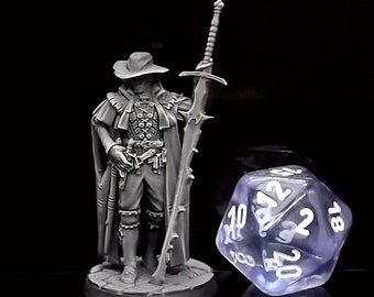 Alcuin - Witch Hunter / RPG (Roleplaying Games) miniature / Perfect for Dungeons and Dragons / 4K Ultra HD / Primed by Hand / UK