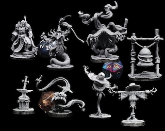 Mimic Mayhem Vol. 2 - RPG Miniature UK - Ultra HD 4K - Perfect for Dungeons and Dragons - Highlighted for Extreme Detail - Easier to Paint