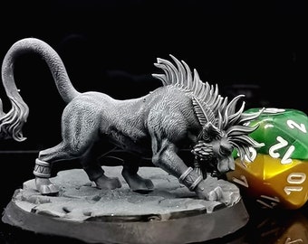 Monture tigre - Monstres fantastiques classiques - Miniatures RPG Royaume-Uni - Résine résistante Ultra HD 4K - Détails extrêmes - Plus facile à peindre