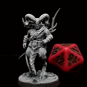 Satyr (armored) - RPG Miniatures UK - Ultra HD 4K resolution Tough Resin - Highlighted by Hand - Extreme Detail - Easier to Paint