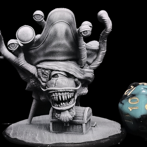 Black Eyes | Beholder Pirate - Ultra HD 4K Extreme Detailed and Easier to Paint / Perfect for Dungeons and Dragons - Master of Miniatures