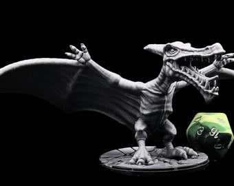 Pterodactyl - RPG Miniature UK - Ultra HD 4K - Perfect for Dungeons and Dragons - Highlighted for Extreme Detail - Easier to Paint