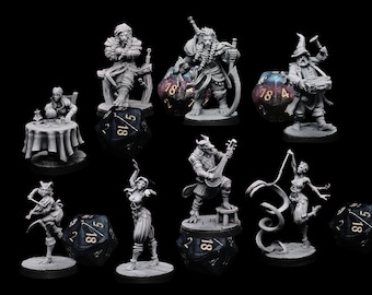 Circus Characters - RPG Miniatures UK - Ultra HD 4K resolution Tough Resin - Highlighted by Hand - High Quality - Easier to Paint